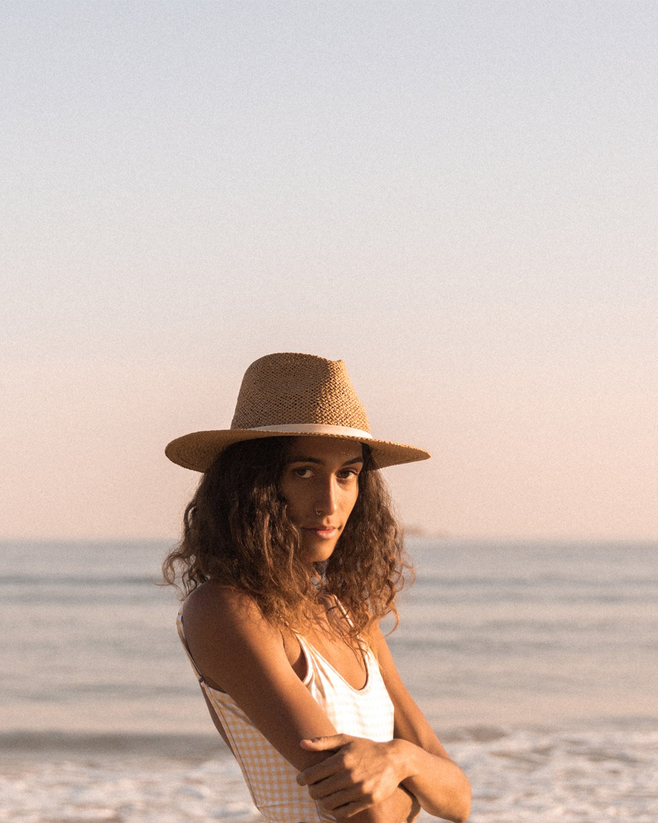 River Sand, Unisex Summer Straw Hat